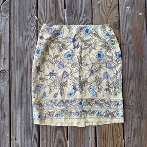 silk floral ann taylor loft midi skirt